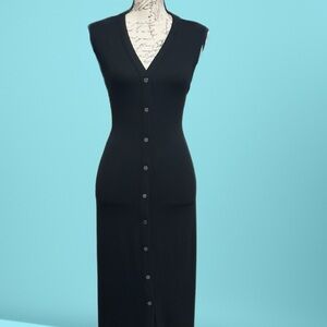 Banana Republic Button Down Viscose Blend Maxi Dress NWT Sz L